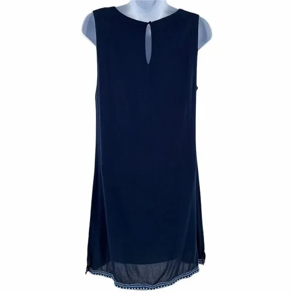 2/$30 Anthropologie Skies Are Blue Embroidered Sleeveless VNeck Tunic Dress - Picture 4 of 7